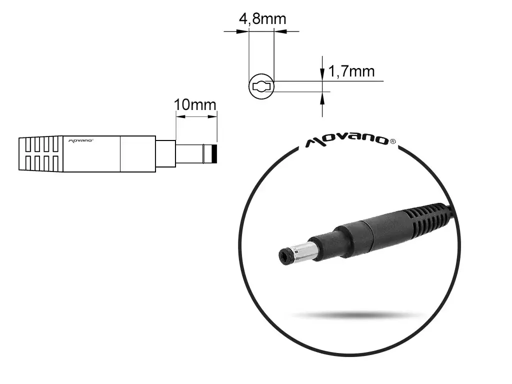MITSU lādētājs 19.5V 3.33A (4.8×1.7) priekš HP Photo 3