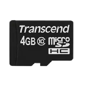 Flash memory Transcend 4GB MicroSDHC Class 10 TS4GUSDC10