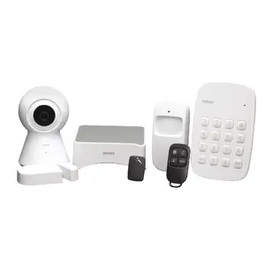 Alarm system DENVER SHA-150 Wi‑Fi, wired/GSM (800/900/1800/1900 MHz), white, 7.4V 600mAh battery, 1 motion, 1 door, 1 remote