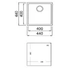 TEKA Square 40.40 TG sink 115230025 Photo 3