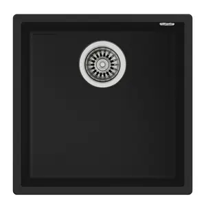 Flush-mounted sink TEKA Square 40.40 TG 115230025 — Tegranite single-bowl, high resistance surface