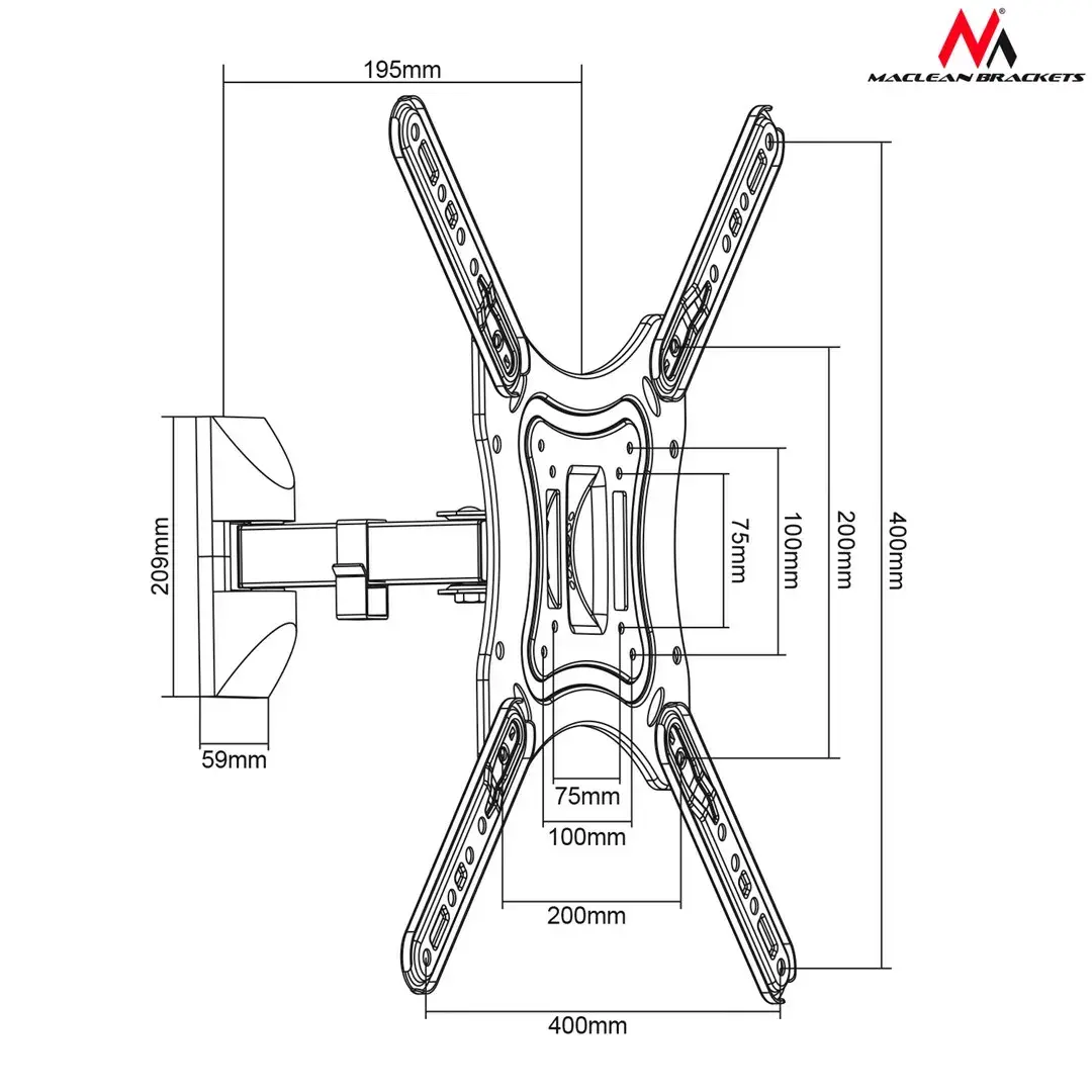 Настенное крепление MACLEAN MC-758 для 13–55" Photo 9