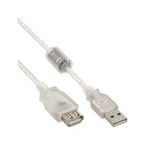 USB 2.0 Extension Cable Type A M/F InLine 34617Q 1.8m Transparent