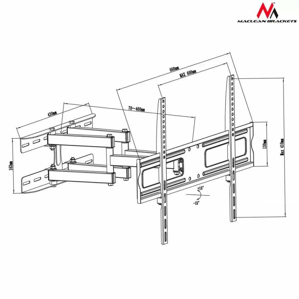 TV bracket MACLEAN MC-762 for 37–70" TVs Photo 6