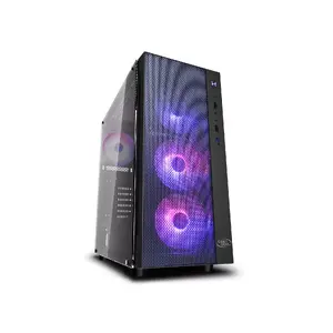 PC Case DeepCool Matrexx 55 Mesh ADD-RGB 4F Midi Tower Black — tempered glass, 360mm front radiator, 380mm GPU, 160mm CPU cooler