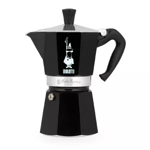 Moka pot BIALETTI 0004953 — aluminium stovetop coffee maker, 6-cup, black
