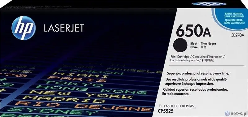 HP 650A CE270AH melnā tonera kasetne