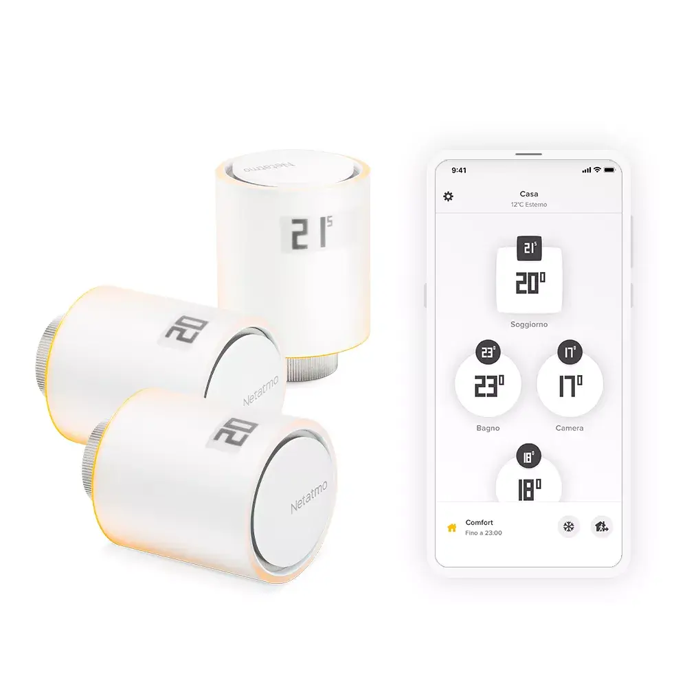 Умные радиаторные клапаны Netatmo Pack: 3 дополнительных умных радиаторных клапана Photo 3