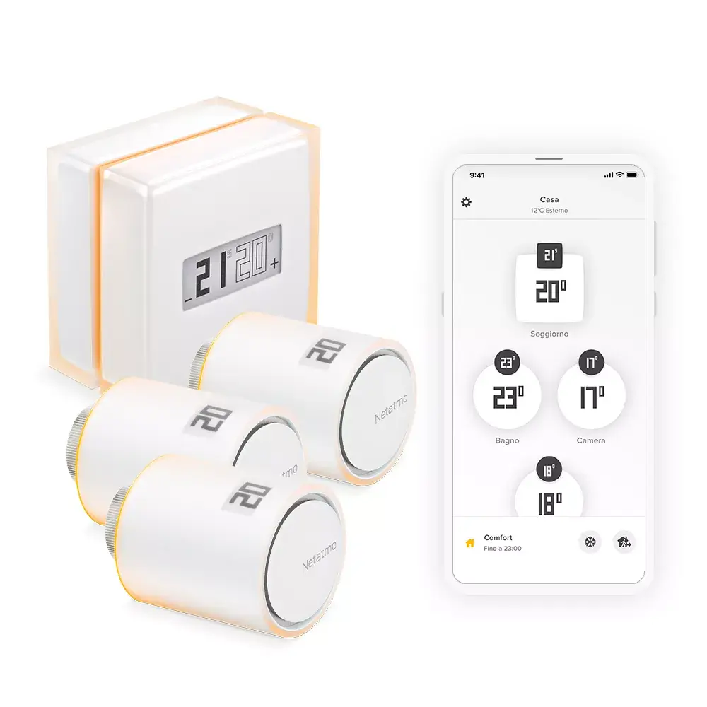 Умный термостат Netatmo Pack: Умный термостат + 3 радиаторных клапана Photo 3