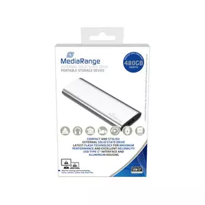 MediaRange MR1102 external solid state drive 480 GB Silver