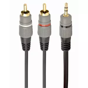 Gembird CCA-352-2.5M audio kabelis 2,5 m 2 x RCA 3.5mm Melns