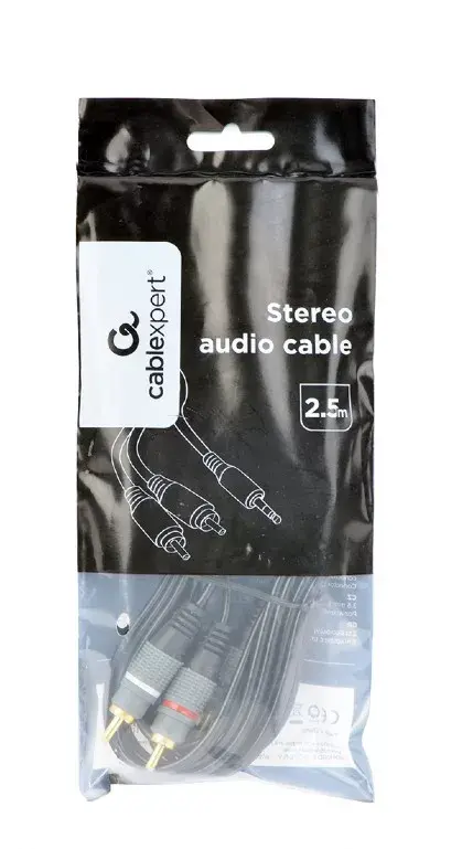 Gembird CCA-352-2.5M audio kabelis 2 x RCA — 3,5 mm Photo 2