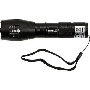 Flashlight Vorel 88555, aluminum body, IP20, Class III, 135×40 mm