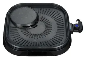Contact grill BLAUPUNKT GRT601 — 1500W, 400×400 mm cooking surface, adjustable thermostat, non-stick, drip tray, cool-touch handles