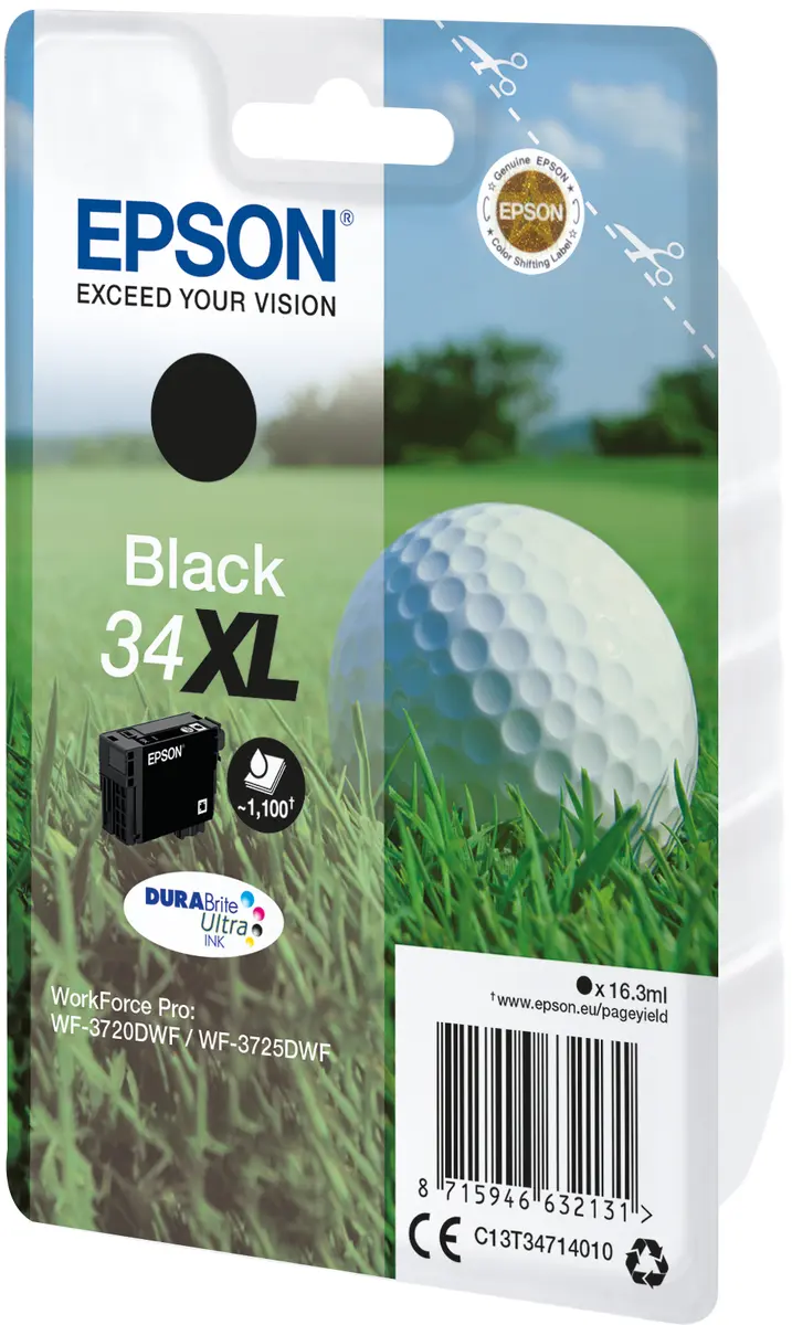 Epson 34XL melna tintes kasetne DURABrite