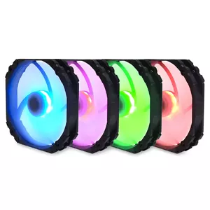 Scythe Kaze Flex 140 RGB PWM Datora korpusam Ventilators 14 cm Melns, Balts