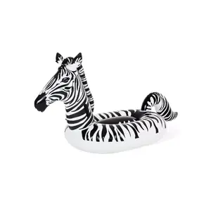 Ride-on Float Bestway 41406 — PVC pattern, 2460×1040×1220 mm, black/transparent
