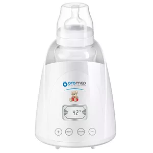 Pudeļu sildītājs ORO-MED ORO-BABY HEATER — balts plastmasas korpuss, pogu vadība