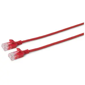 Сетевой кабель MicroConnect Cat6 U/UTP (UTP) красный 2 м с разъёмами RJ-45 и золотым покрытием контактов