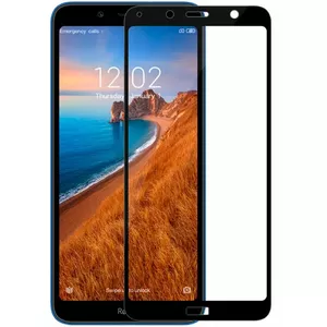 Screen protector iLike for Xiaomi Redmi 7a — Full Glue, 2.5D black frame