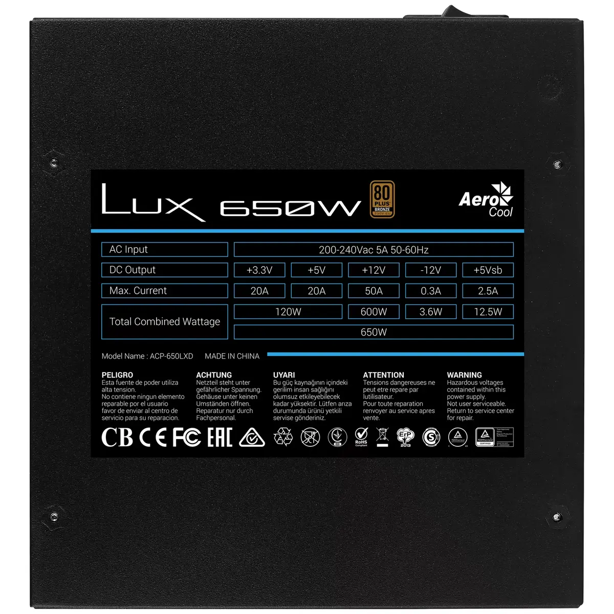 AEROCOOL LUX650 650W ATX БП Photo 4