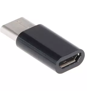 Joy-iT K-1483 kabeļu spraudņu pāreja MicroUSB - B USB - C Melns