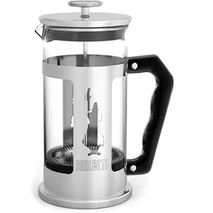French Press coffee maker BIALETTI BIA1000ML — stainless steel body, borosilicate glass carafe, 1 L (8 cups)
