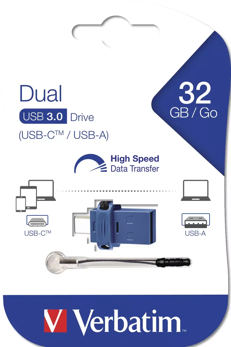 USB флешка Verbatim 32GB USB-C USB-A Photo 5
