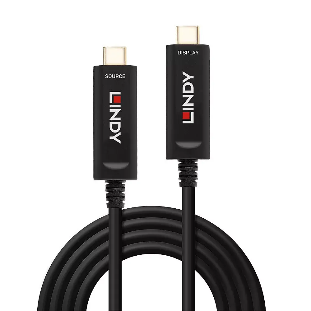 Optiskā šķiedra hibrīda USB Type C kabelis 15m Photo 2