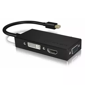 ICY BOX IB-AC1032 Mini DisplayPort DVI-D + VGA (D-Sub) + HDMI Melns
