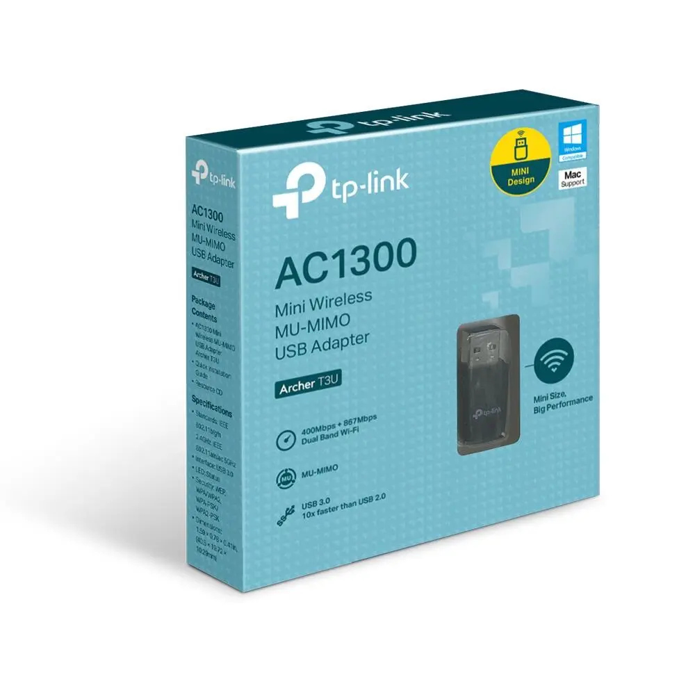 Bezvadu adapteris TP-Link AC1300 Mini MU-MIMO