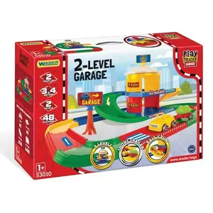 Игровой гараж Wader Play Tracks Garage 53010, 2 уровня, механический