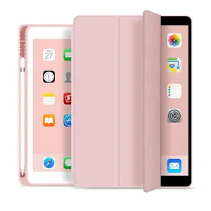 eSTUFF SEATTLE Folio Pencil Case for Apple iPad 9.7 2018/2017 Pink PU Leather with 2 Stand Modes