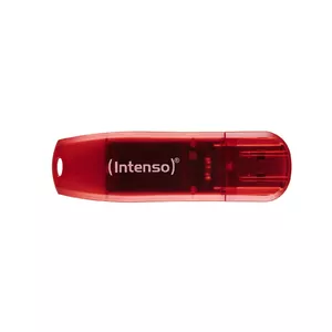 USB флеш-память Intenso 128 ГБ USB Type-A 2.0 Красная Прозрачная