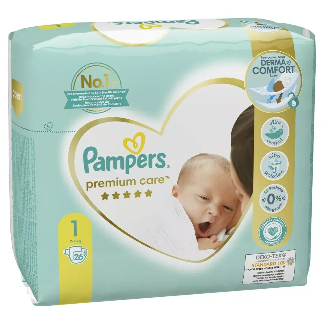 Подгузники Pampers Premium Care 1, 26 шт. Photo 5