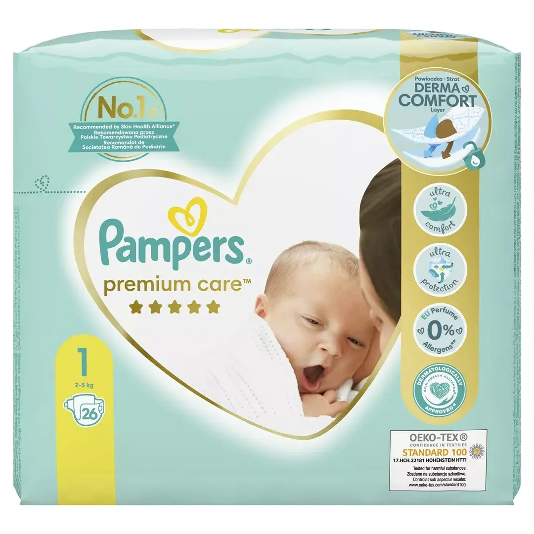 Подгузники Pampers Premium Care 1, 26 шт. Photo 7