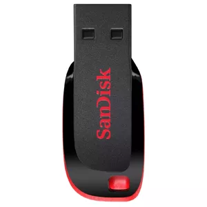 USB zibatmiņa SanDisk Cruzer Blade 32GB USB Type-A 2.0 Melna, Sarkana