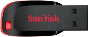 USB zibatmiņa SanDisk Cruzer Blade 32GB USB Type-A 2.0 Melna, Sarkana