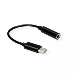 Audio Cable VALUE 12.99.3214 0.13m 3.5mm USB Black