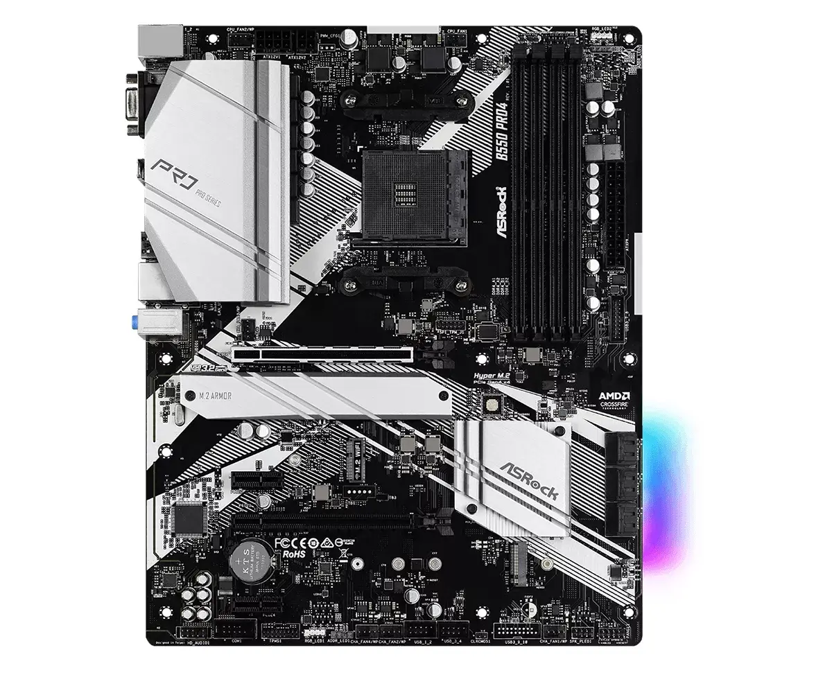 Pamatplate Asrock B550 Pro4, 90-MXBCZ0-A0UAYZ Photo 2
