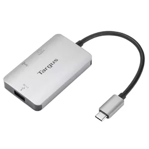 Targus ACA948EU interfeisa centrmezgls USB 3.2 Gen 1 (3.1 Gen 1) Type-C 5000 Mbit/s Sudrabs