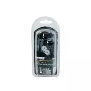 In-ear vadītie klausulāri VAKOSS LT-437EX, binaurali, 3.5 mm, kabelis 1 m, 32 Ω, 20–20000 Hz, slēgti, melni