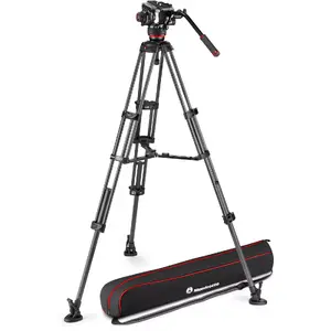 Набор штативов Manfrotto MVK504XTWINMC CF Twin MS — карбоновый видеоштатив с двухсекционными ножками и флюидной видеоголовой