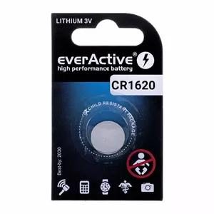 Coin cell battery everActive CR1632 lithium — button cell for small electronics