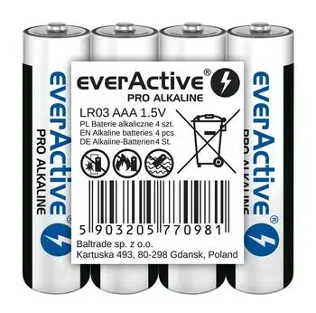 Alkalīnās AAA everActive LR03PRO4T — 4 gab. Photo 1
