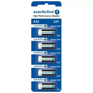 Alkaline battery pack everActive A23 12V, 5 pcs blister — for remote controls and small electronics