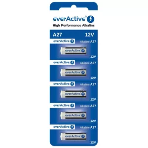 Rechargeable battery pack everActive 27A5BL, alkaline 12 V, cylindrical, 5 pcs, 27.3 × 7.62 mm