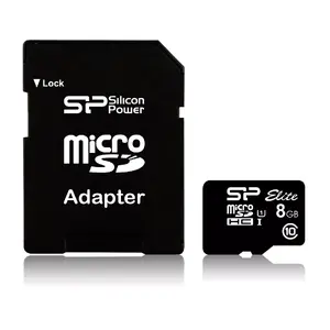 Flash memory Silicon Power 8GB microSDHC UHS-I Class 10 SP008GBSTHBU1V10SP