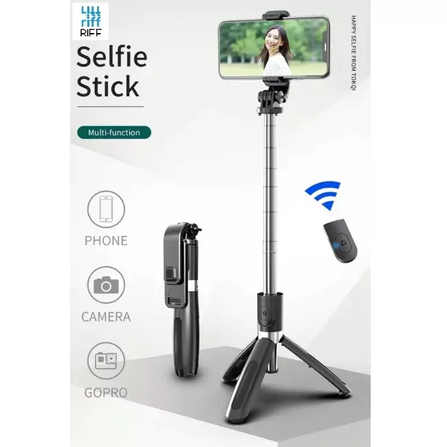 Selfie stick Riff L02 wireless expandable 100 cm Photo 9