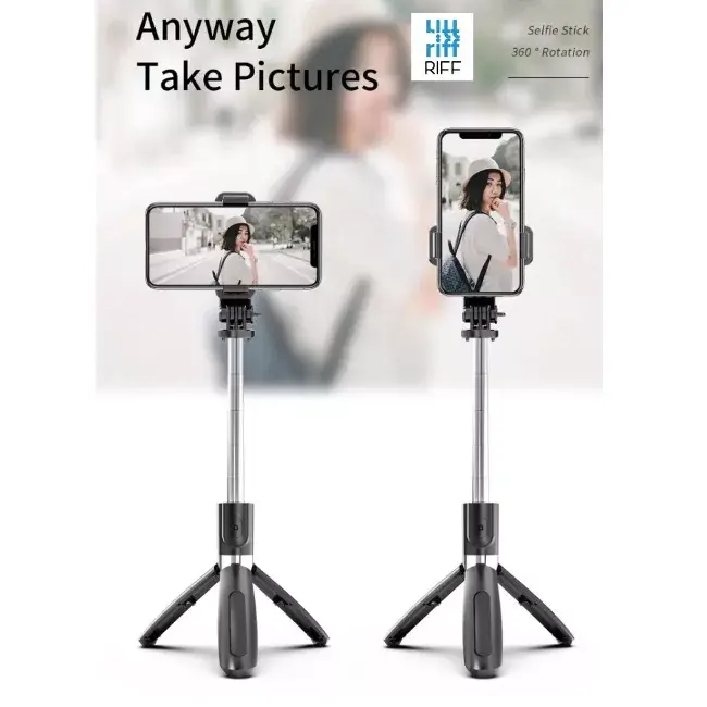 Selfie stick Riff L02 wireless expandable 100 cm Photo 10